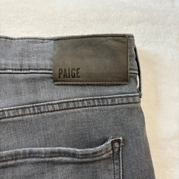 Paige Mens Grey Straight-Leg Jeans Size 38 Comfortable Fit - Picture 11 of 12